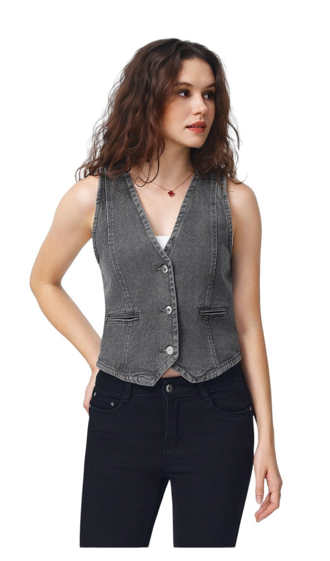 Denim Vest - 8449